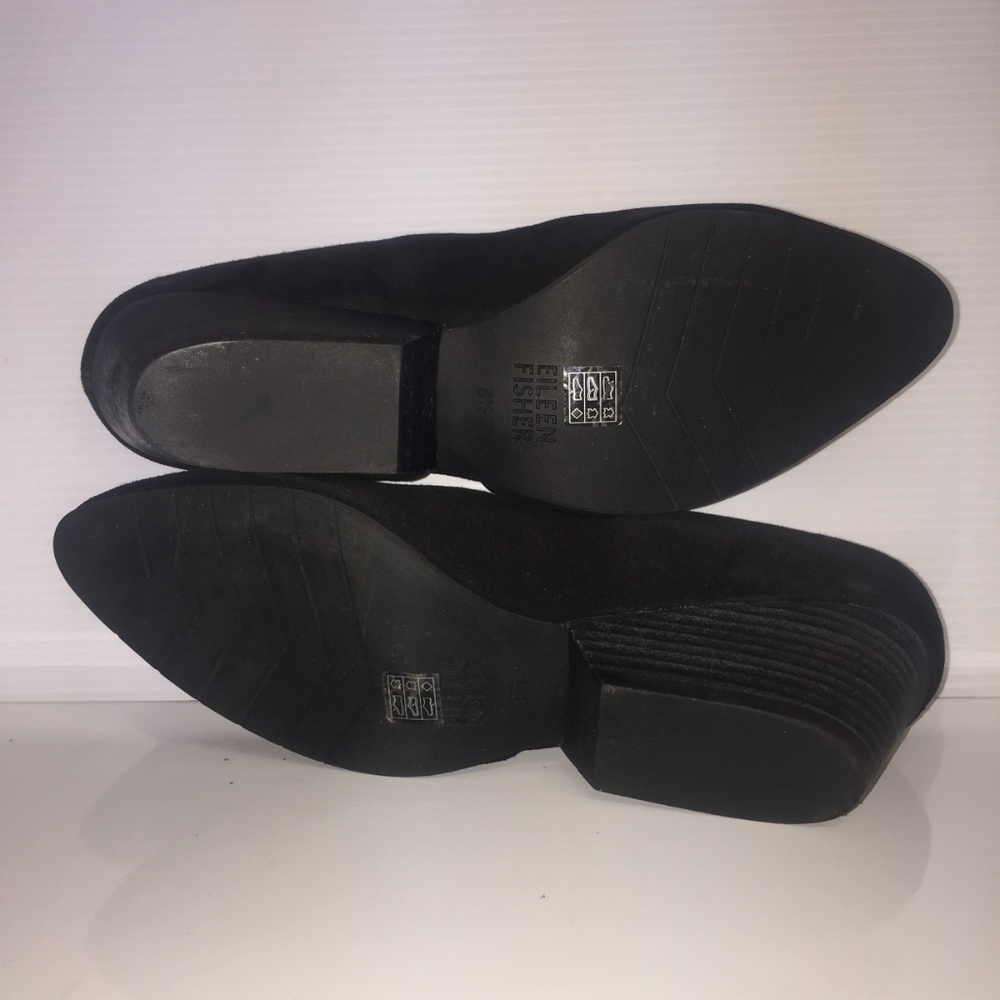 Eileen Fisher womens 8.5 black suede d’orsay pumps - Picture 9 of 9